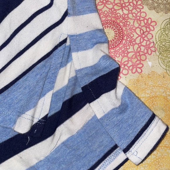 Cable & Gauge Petite Striped, Strappy Back Shortsleeved Top - Picture 7 of 9